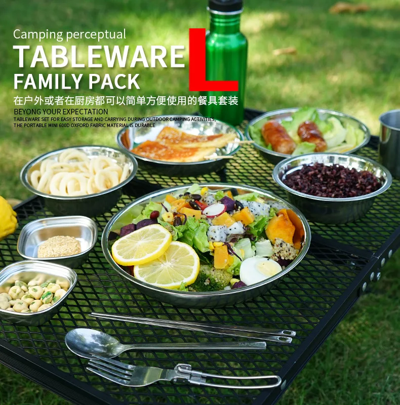 Camping Cooking Dining Set - Nuovo set di piatti portatili da