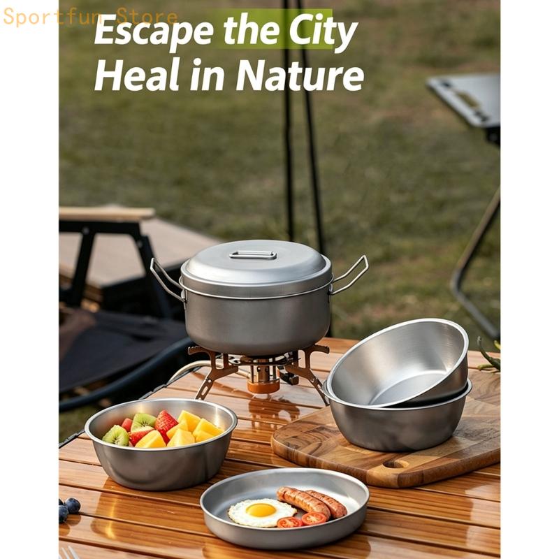 Camping Cooking Dining Set - Gruppo pentole per pasti da campeggio