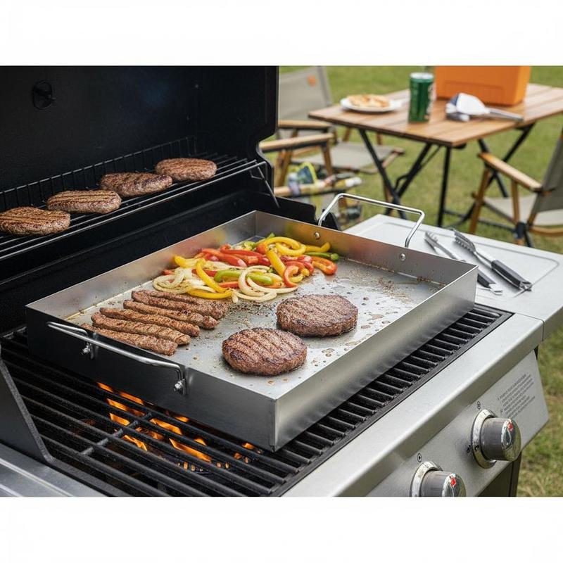 Camping Cooking Flat Top - Piastra rettangolare piatta 17x13 pollici per