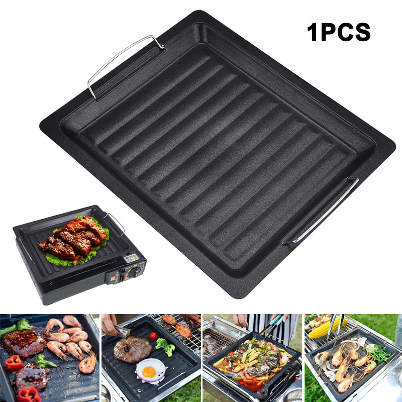Camping Hiking Cooking - Padella per grigliare quadrata spessa da