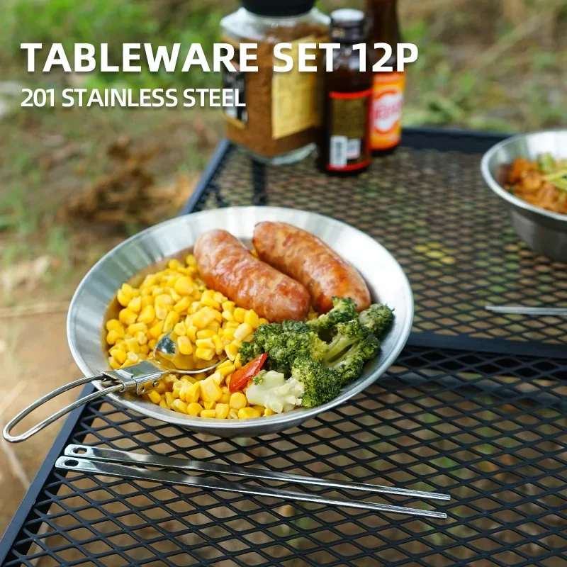 Set di stoviglie portatili da  - Camping Cooking Dining Set recensione e prezzo